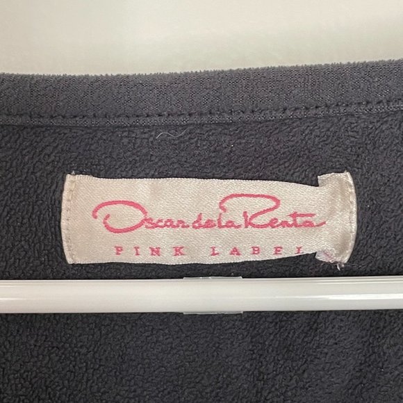 Oscar de la Renta Pink Label Women's Gray Animal Print Casual Top Size Medium - Picture 3 of 6